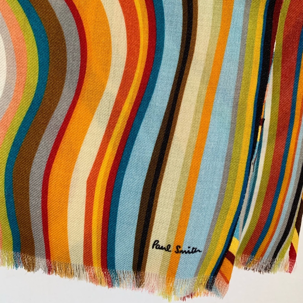 Paul Smith swirl 100% wool scarf
